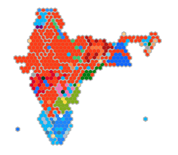 Cartogram of Lok Sabha Constituencies